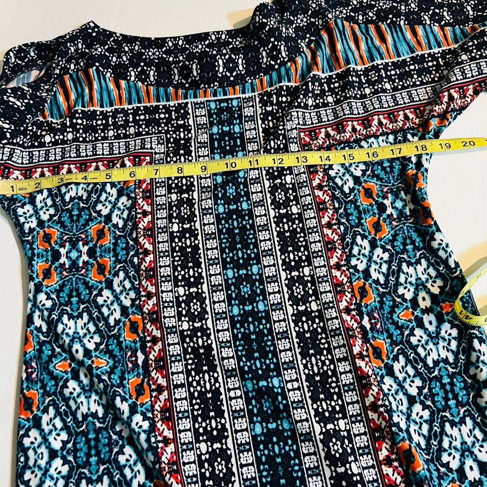 Chicos Abstract Print Split Sleeves Shift Dress Size S Small Multicolored - Picture 4 of 6